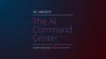 Brand banner showing the DIVURGENT logo and the title 'The AI Command Center' over a blue‑to‑red gradient background.