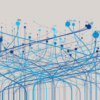 Vector abstract colorful big data information sorting visualization. Social network, financial analysis of complex databases. Visual information complexity clarification. Intricate data graphic.