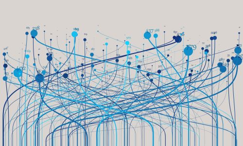 Vector abstract colorful big data information sorting visualization. Social network, financial analysis of complex databases. Visual information complexity clarification. Intricate data graphic.