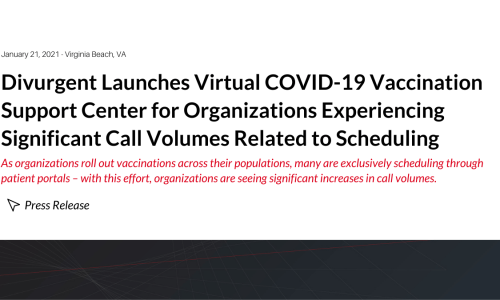 Virtual COVID-19 Vaccine Call Center PR
